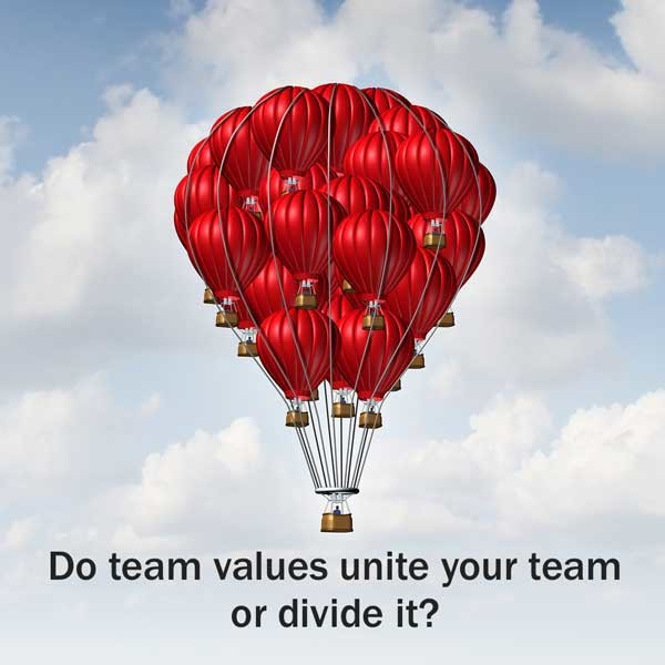 Do team values unite or divide your team?